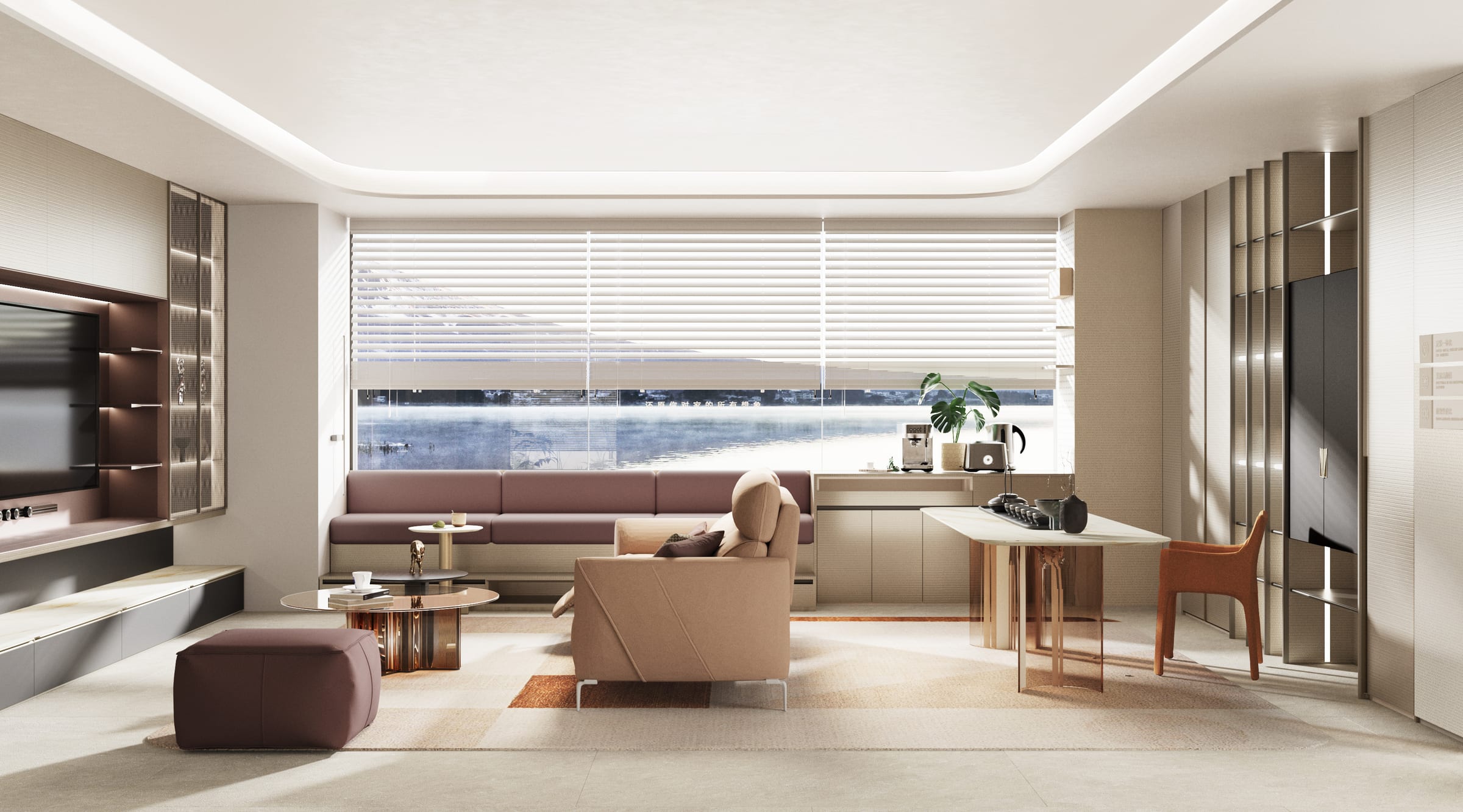 Arriving inside a warm, light-filled interior